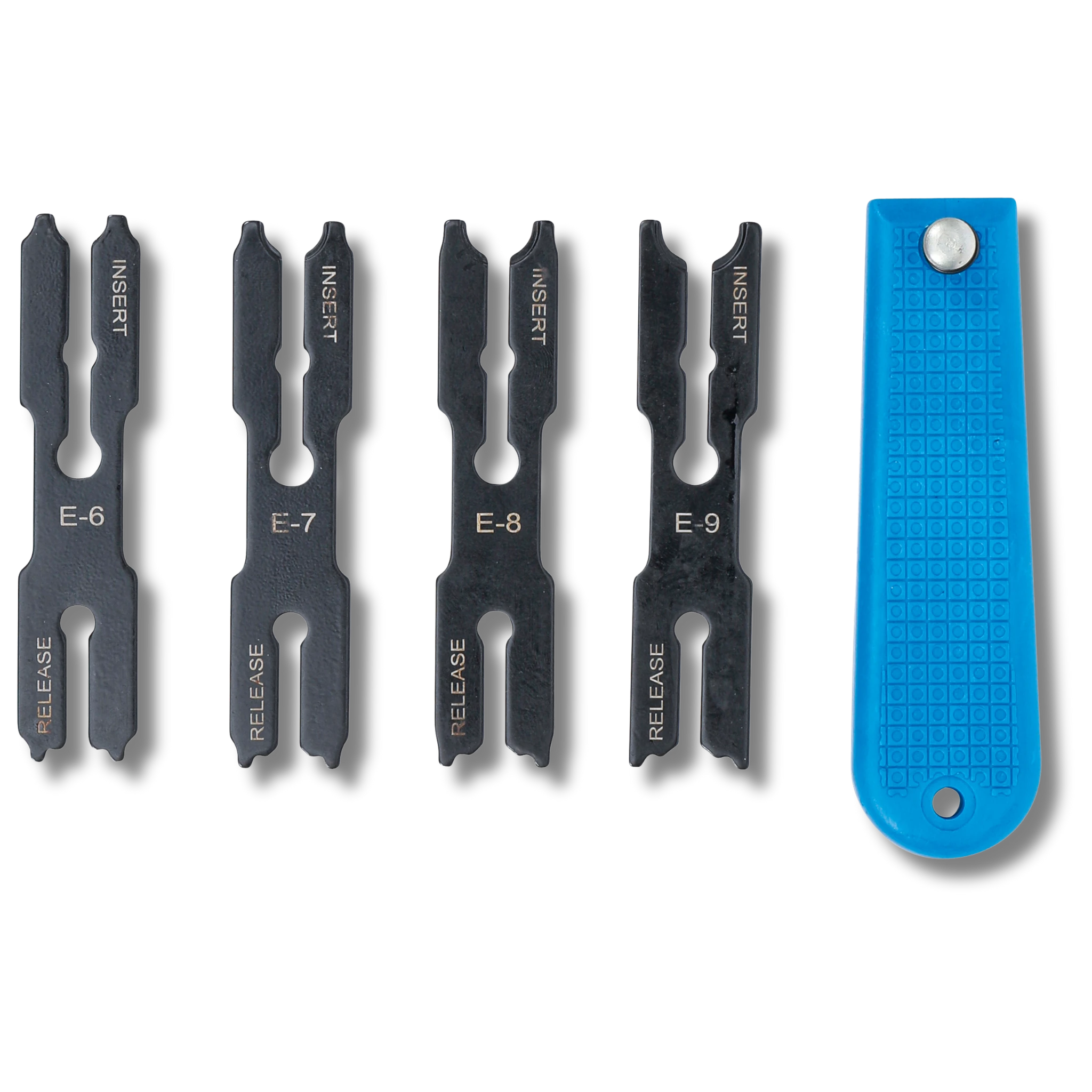 Bild eines E-Ring-Werkzeug-Satzes, fotografiert von oben