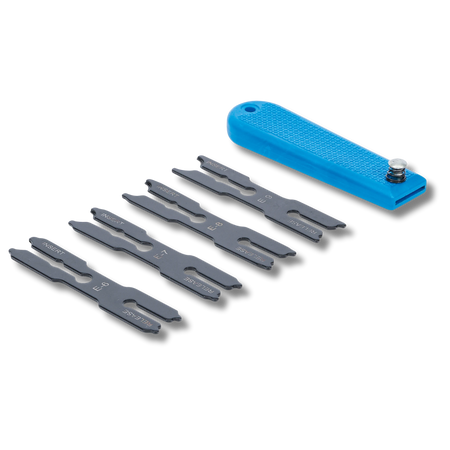 Bild eines E-Ring-Werkzeug-Satzes, fotografiert von schräg vorne