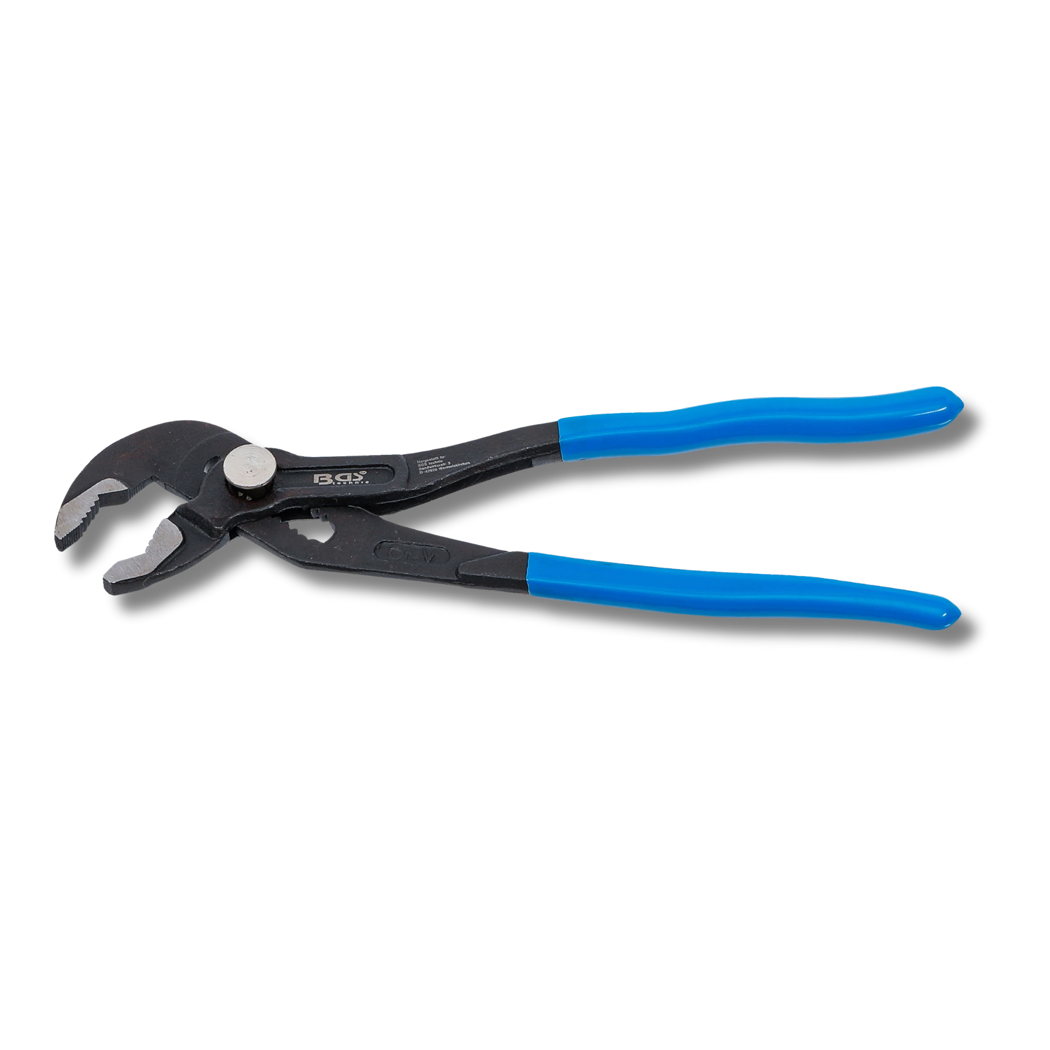 Bild einer Wasserpumpenzange, von der Seite fotografiert