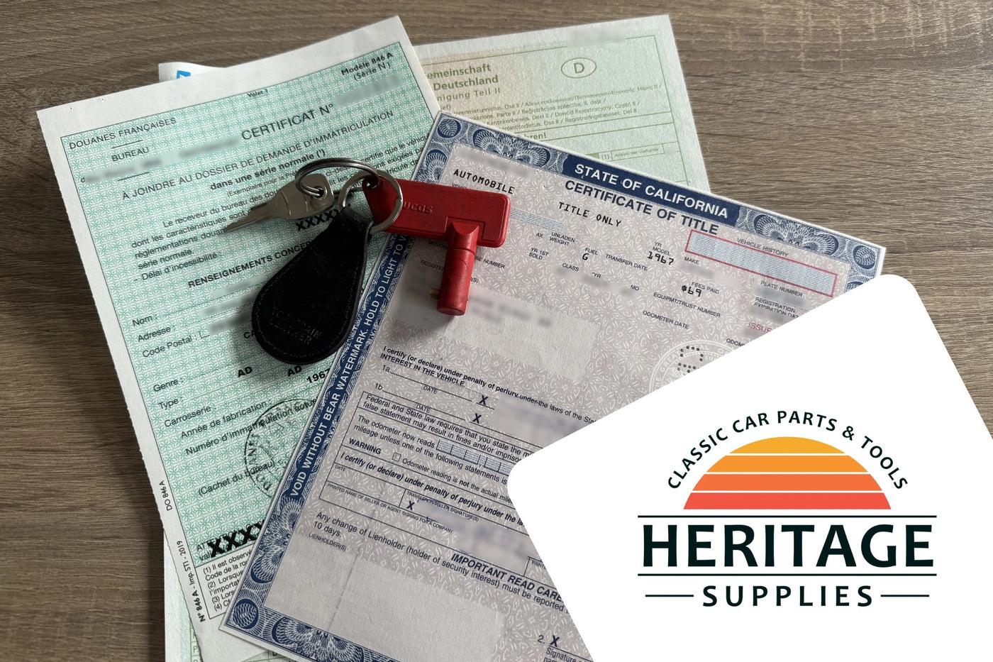 Fahrzeugdokumente unterschiedlicher Behörden