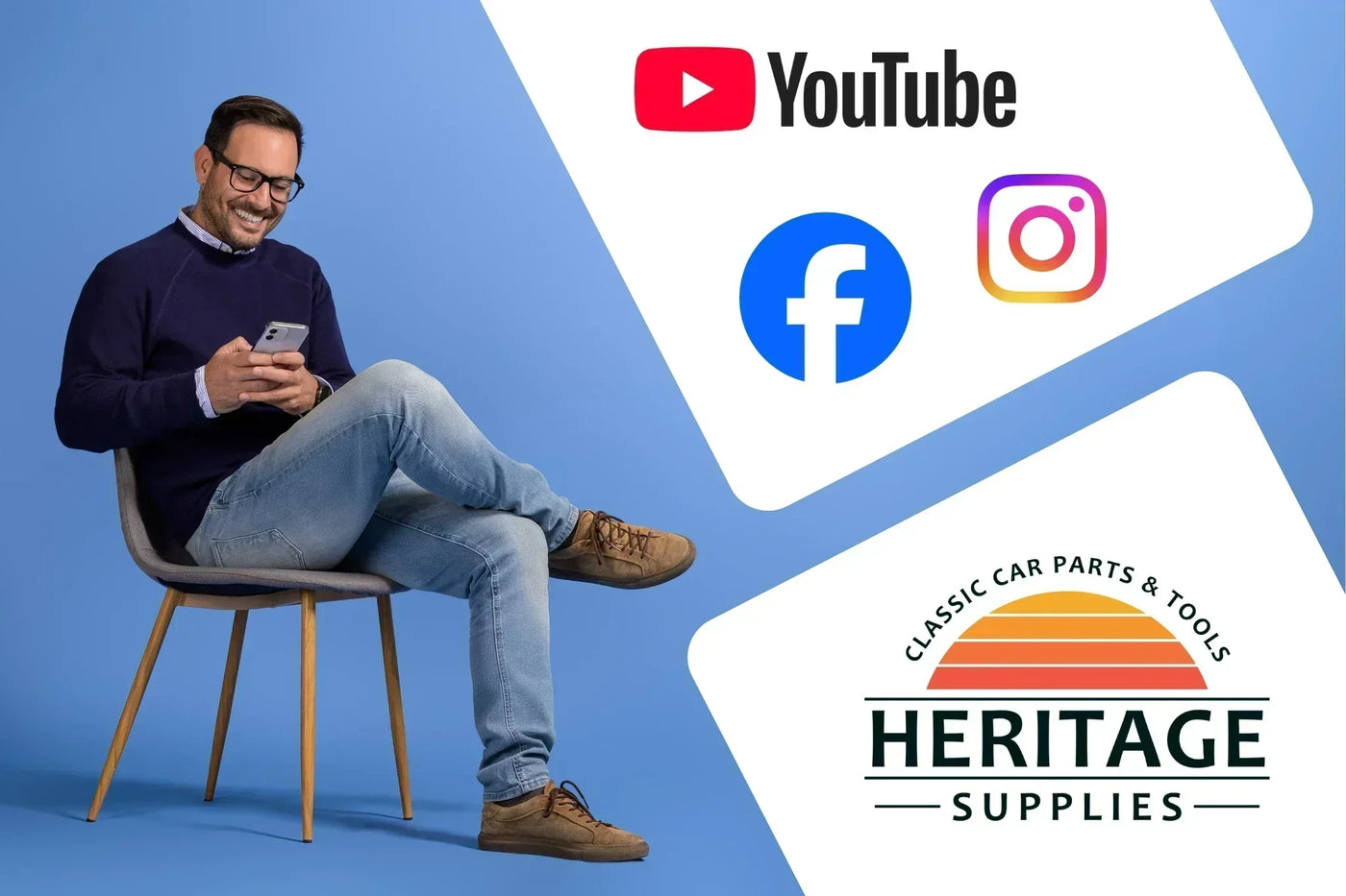 Social Media - Mann mit Smartphone