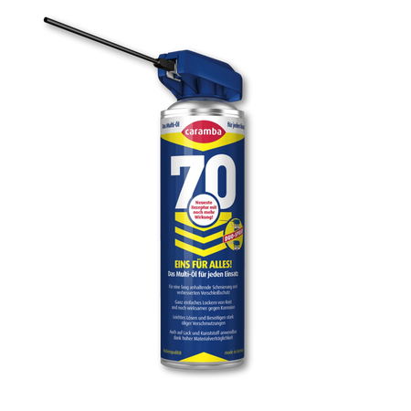 Bild der Frontalansicht einer geöffneten Dose Caramba 70 in der Größe 500 ml.