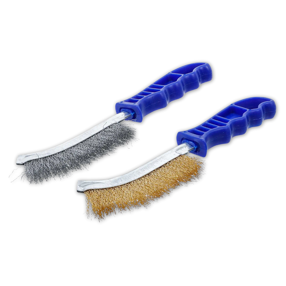 BGS Technic Drahtbürsten-Satz | Stahl und Messing