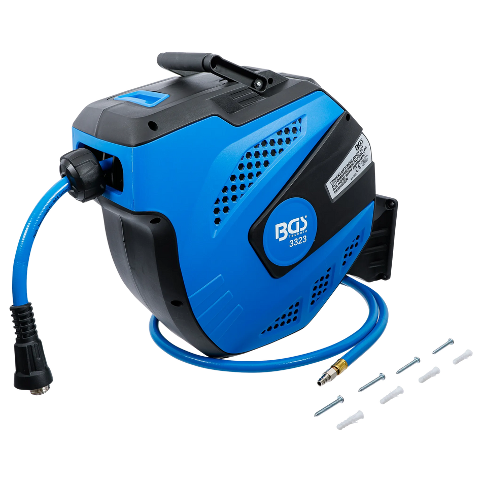 Druckluftschlauch mit automatischem Wandaufroller