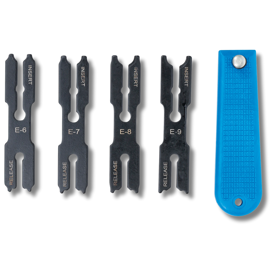 Bild eines E-Ring-Werkzeug-Satzes, fotografiert von oben