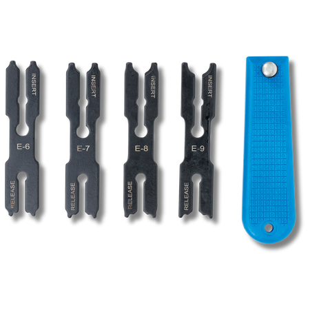 Bild eines E-Ring-Werkzeug-Satzes, fotografiert von oben