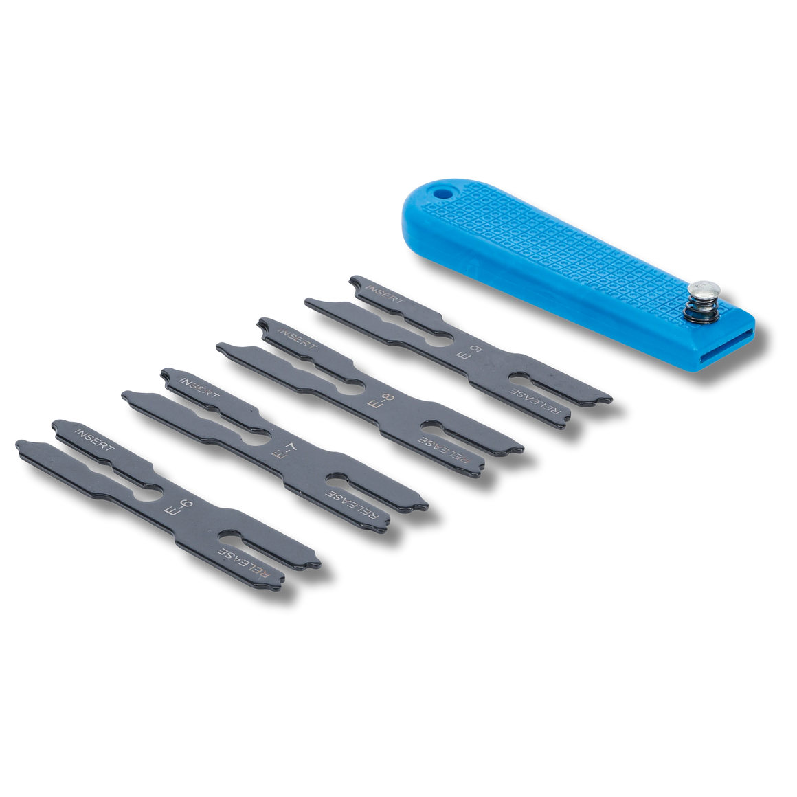 Bild eines E-Ring-Werkzeug-Satzes, fotografiert von schräg vorne