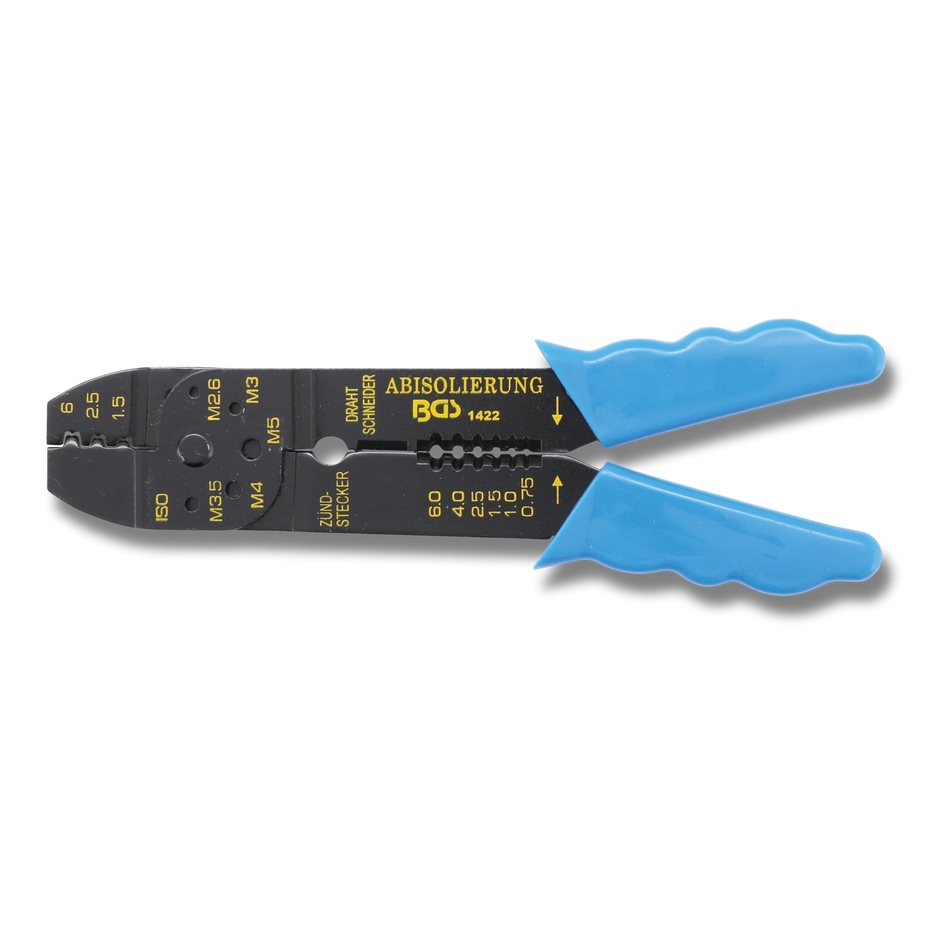 Bild einer Kabelschuh-Klemmzange, fotografiert von der Seite