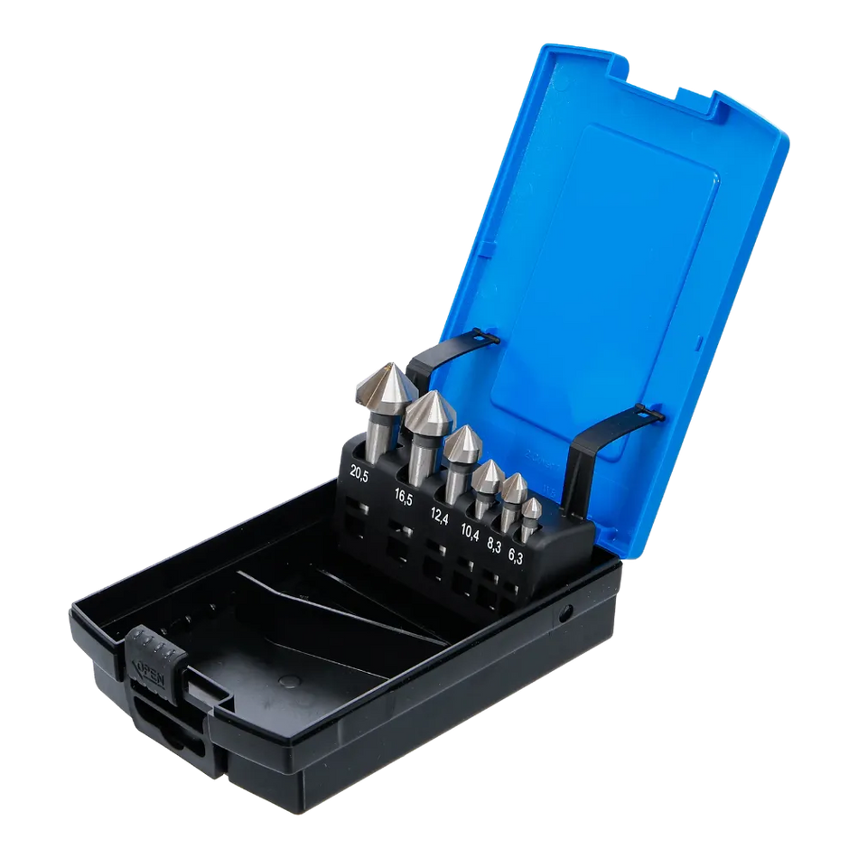 BGS Technic Kegelsenker-Satz | HSS | DIN 335 Form C | 90° | 6-tlg.