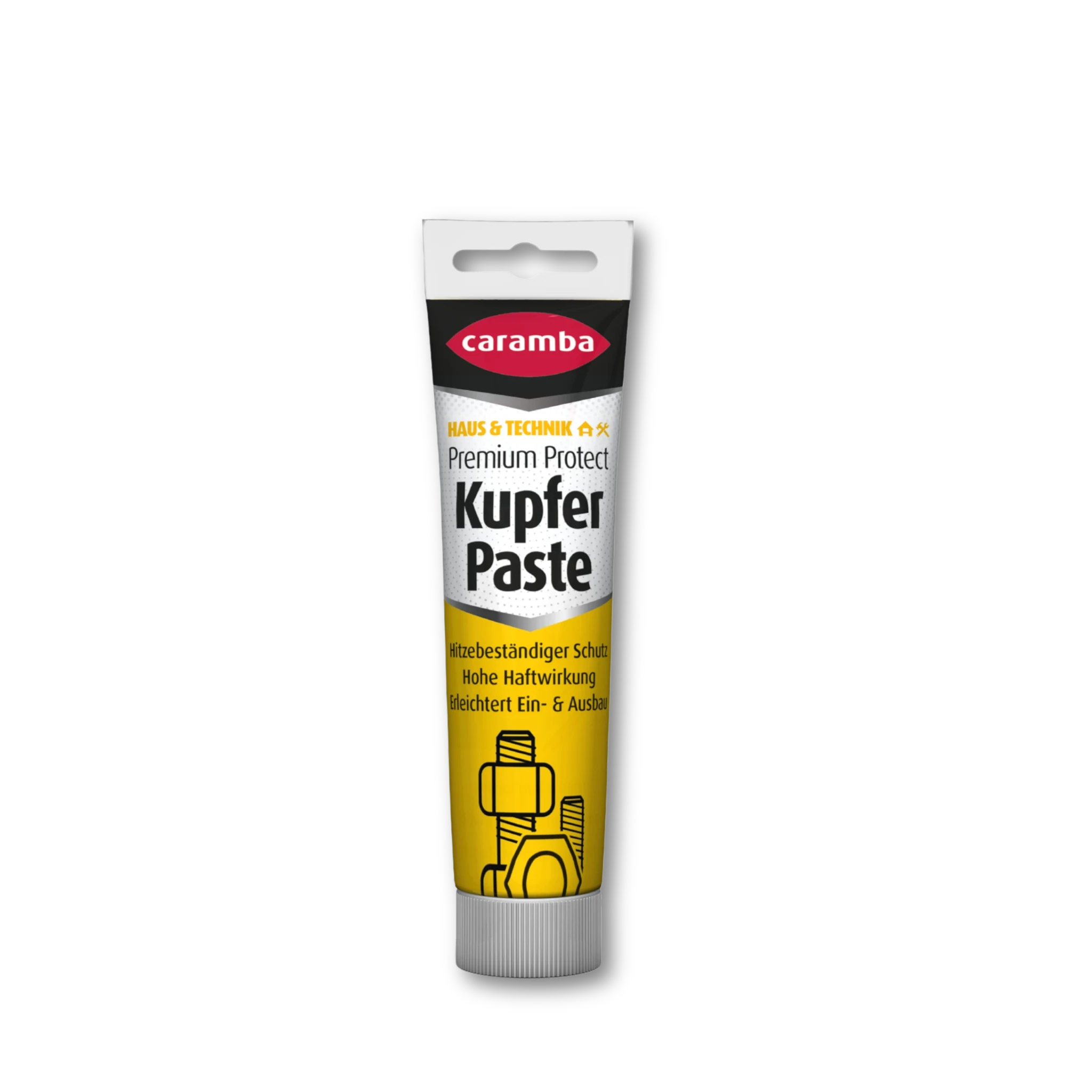 Bild der Frontalansicht einer Tube Caramba Kupferpaste.