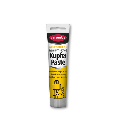 Bild der Frontalansicht einer Tube Caramba Kupferpaste.