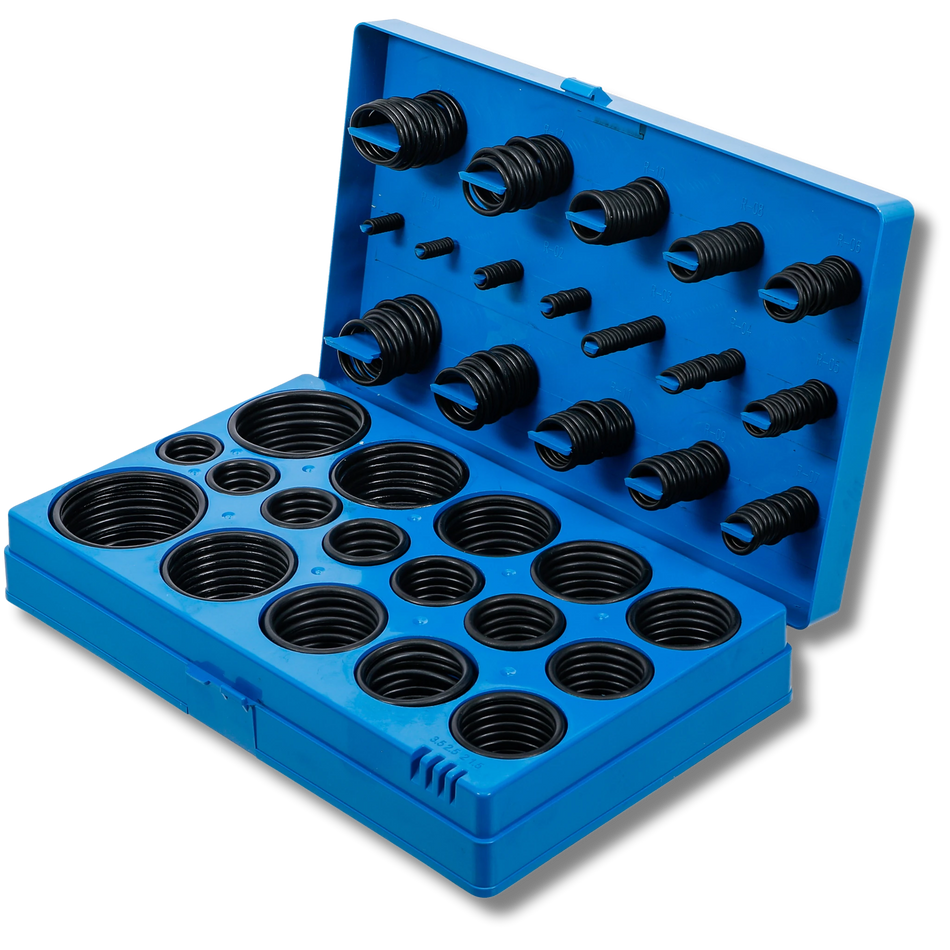  Bild einer Sortiments-Kiste mit metrischen O-Ringen, fotografiert von schräg vorne