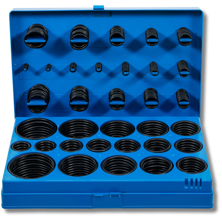 Bild einer Sortiments-Kiste mit metrischen O-Ringen, fotografiert von vorne