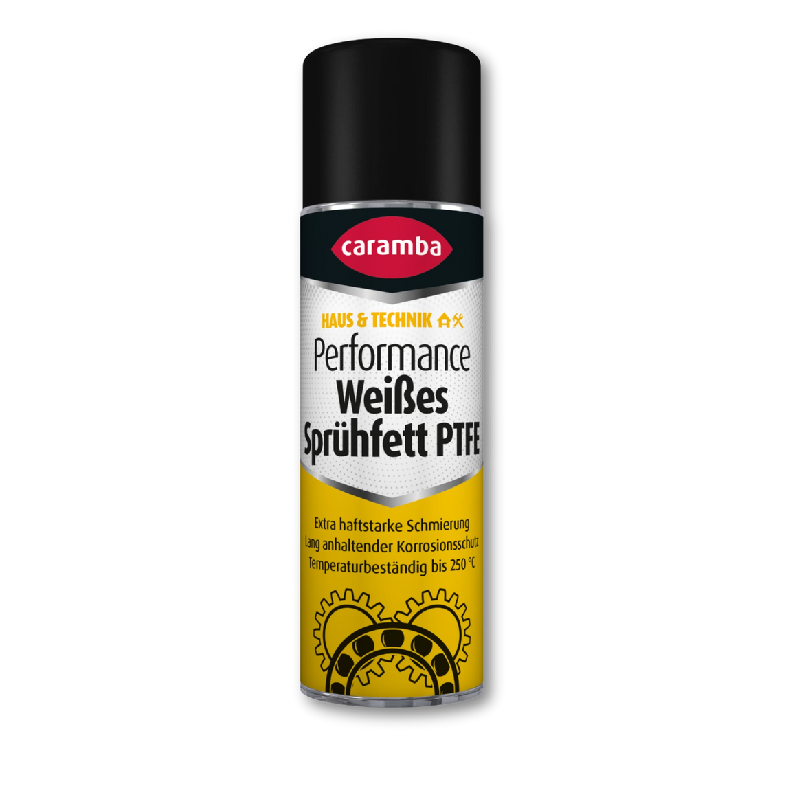 Bild der Frontalansicht einer Dose Caramba PTFE-Sprühfett.