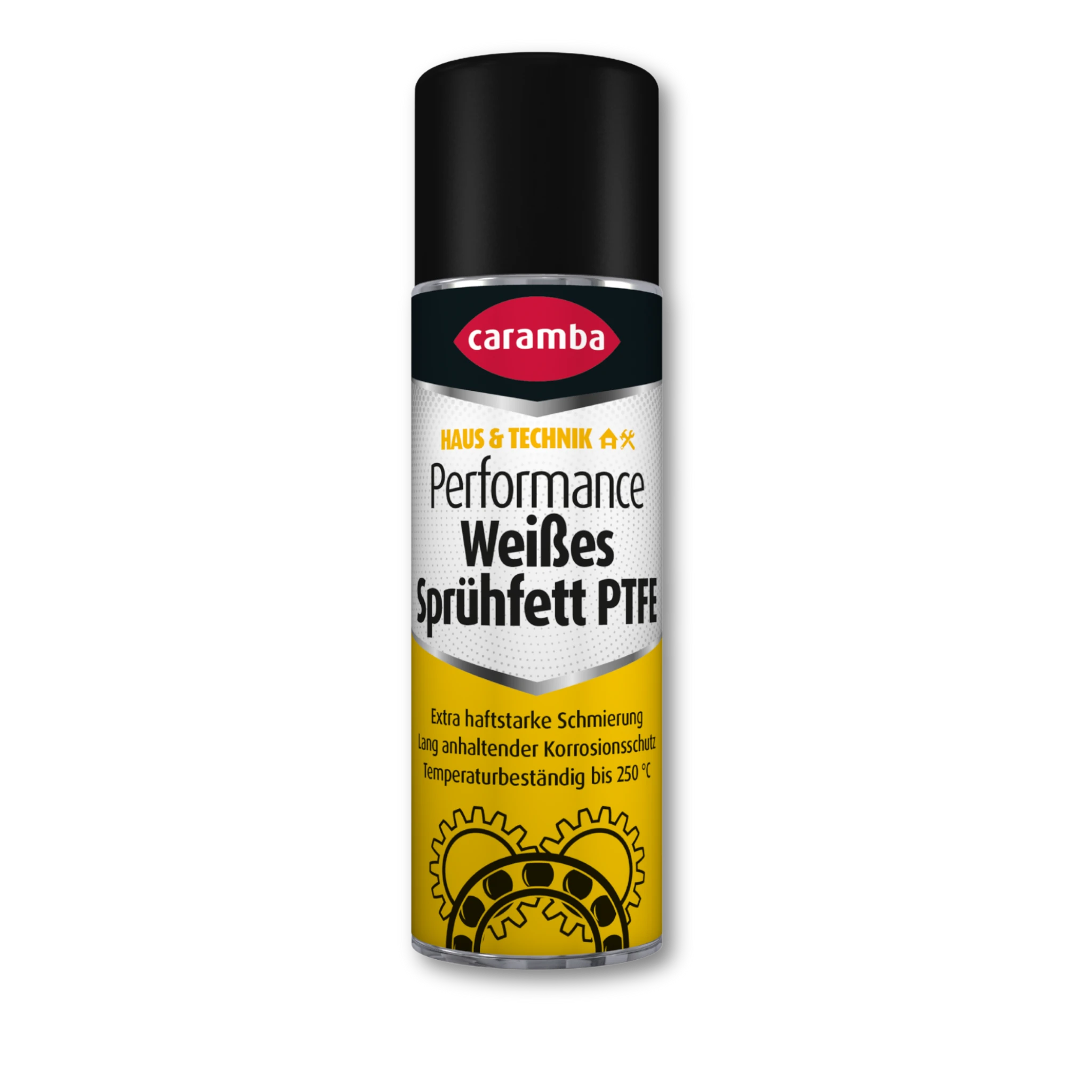 Bild der Frontalansicht einer Dose Caramba PTFE-Sprühfett.