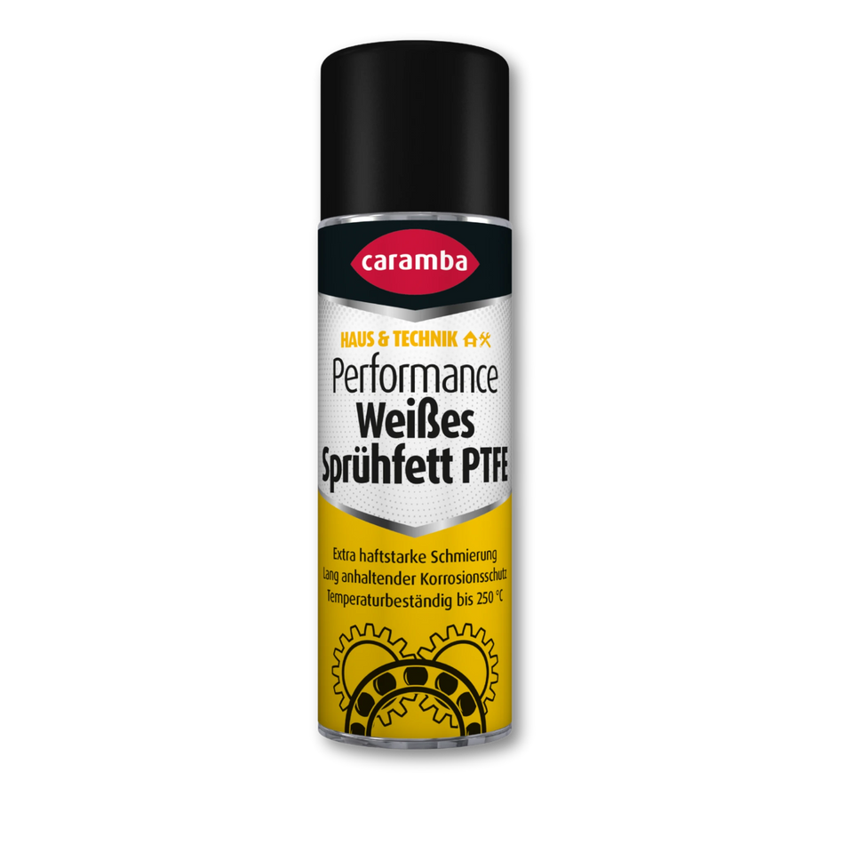 Bild der Frontalansicht einer Dose Caramba PTFE-Sprühfett.