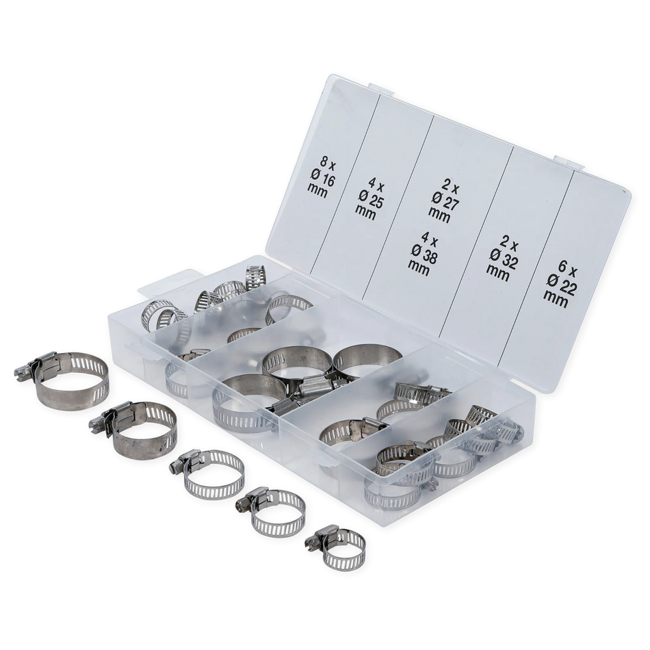 Schlauchschellen-Sortiment rostfrei
