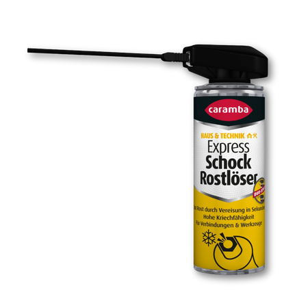 Bild der Frontalansicht einer geöffneten Dose Caramba Schock Rostllöser.