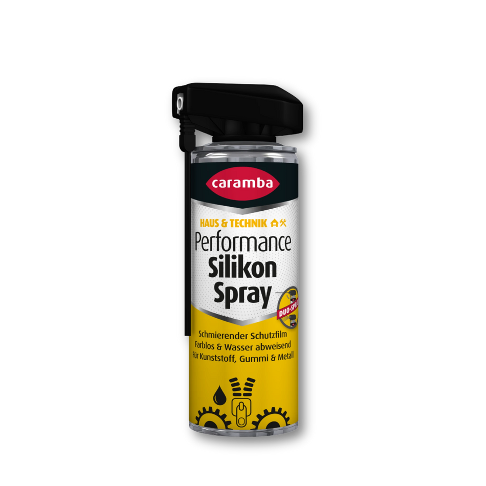 Bild der Frontalansicht einer Dose Caramba Silikonspray.