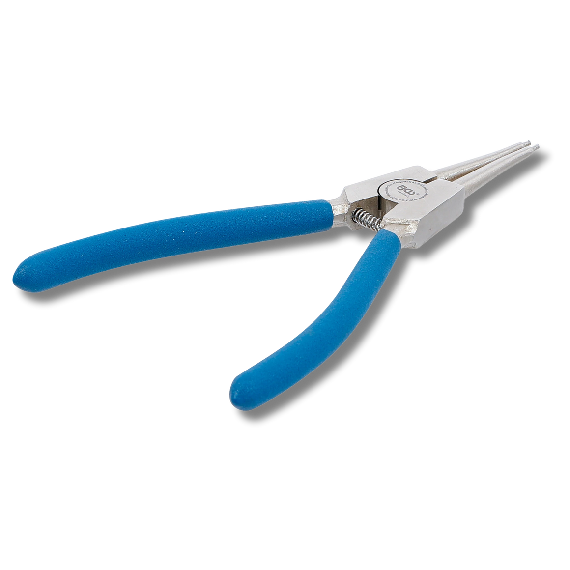 Bild einer Sprengringzange für Außensprengringe, von schräg hinten fotografiert