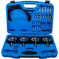 BGS Technic Synchron-Vergaser-Testgerät | mit 4 Synchronuhren | 29-teilig mit Koffer